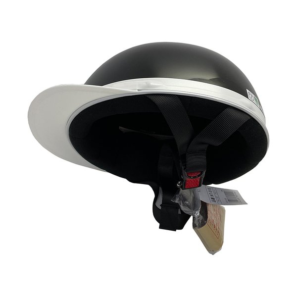 ハーフキャップヘルメット 白ツバヘルメット HBN NT-015 ブラック 