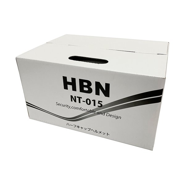 ハーフキャップヘルメット 白ツバヘルメット HBN NT-015 ブラック