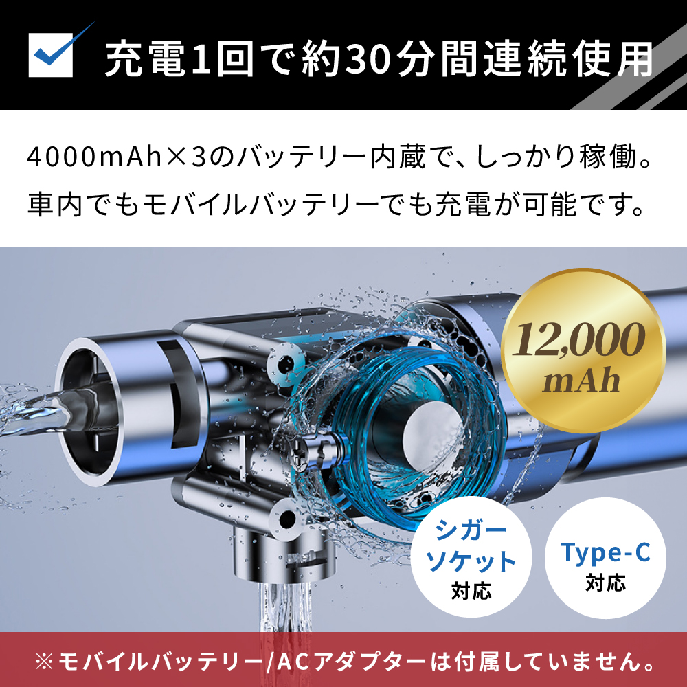 高圧洗浄機 コードレス 充電式 (新商品) 家庭用 折りたたみ 洗車 強力