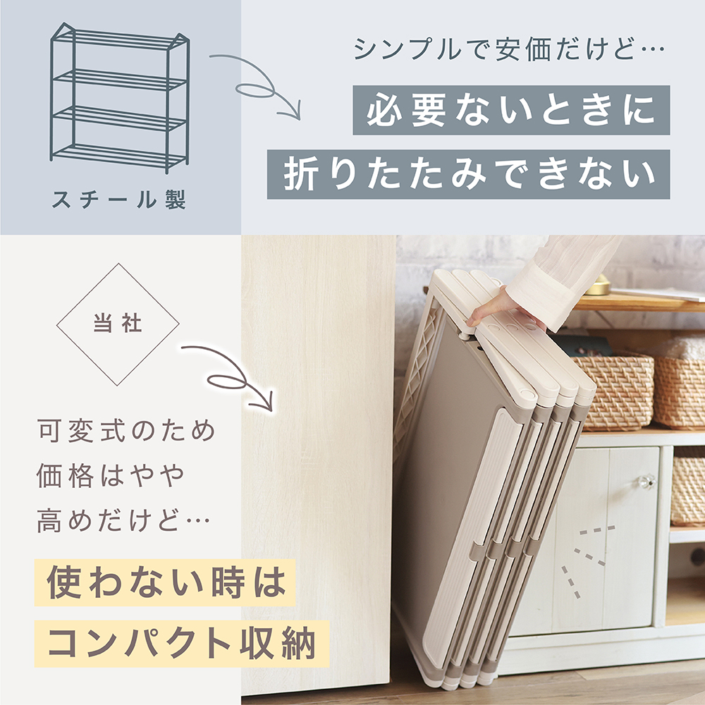 ピカコ折り畳みシューズラック シューズラック 玄関収納 組立不要　2セット Amazon | JIHYECOU シューズラック 折りたたみ 靴棚 省スペース