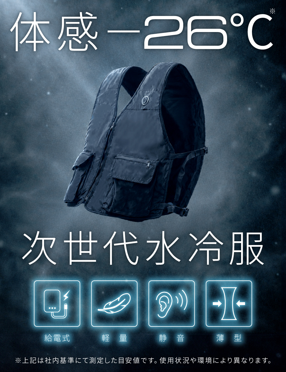 クールベスト 冷却服 ベスト 水冷服 -26℃...の詳細画像3