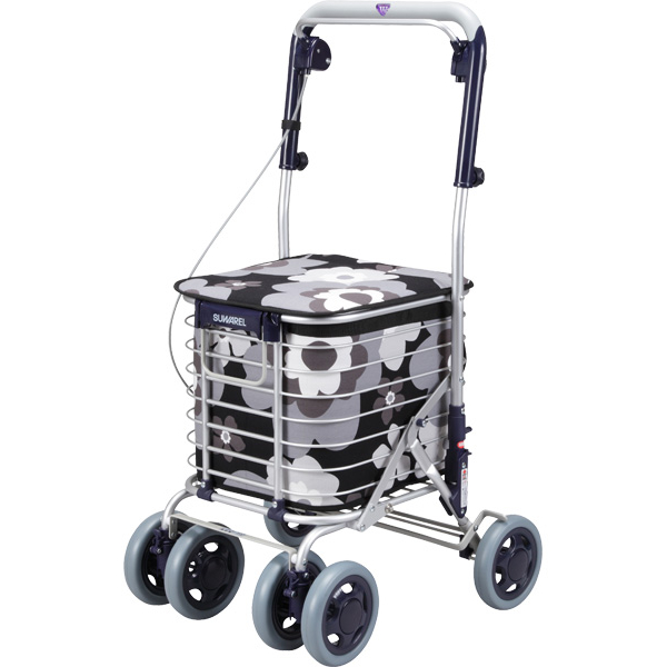 美品　ユーバ産業　シルバーカー ワイヤーカート スワレル バッグ付AS-0275 スワレル AS-0275 ユーバ産業 ワイヤー ショッピング 座面 買い物