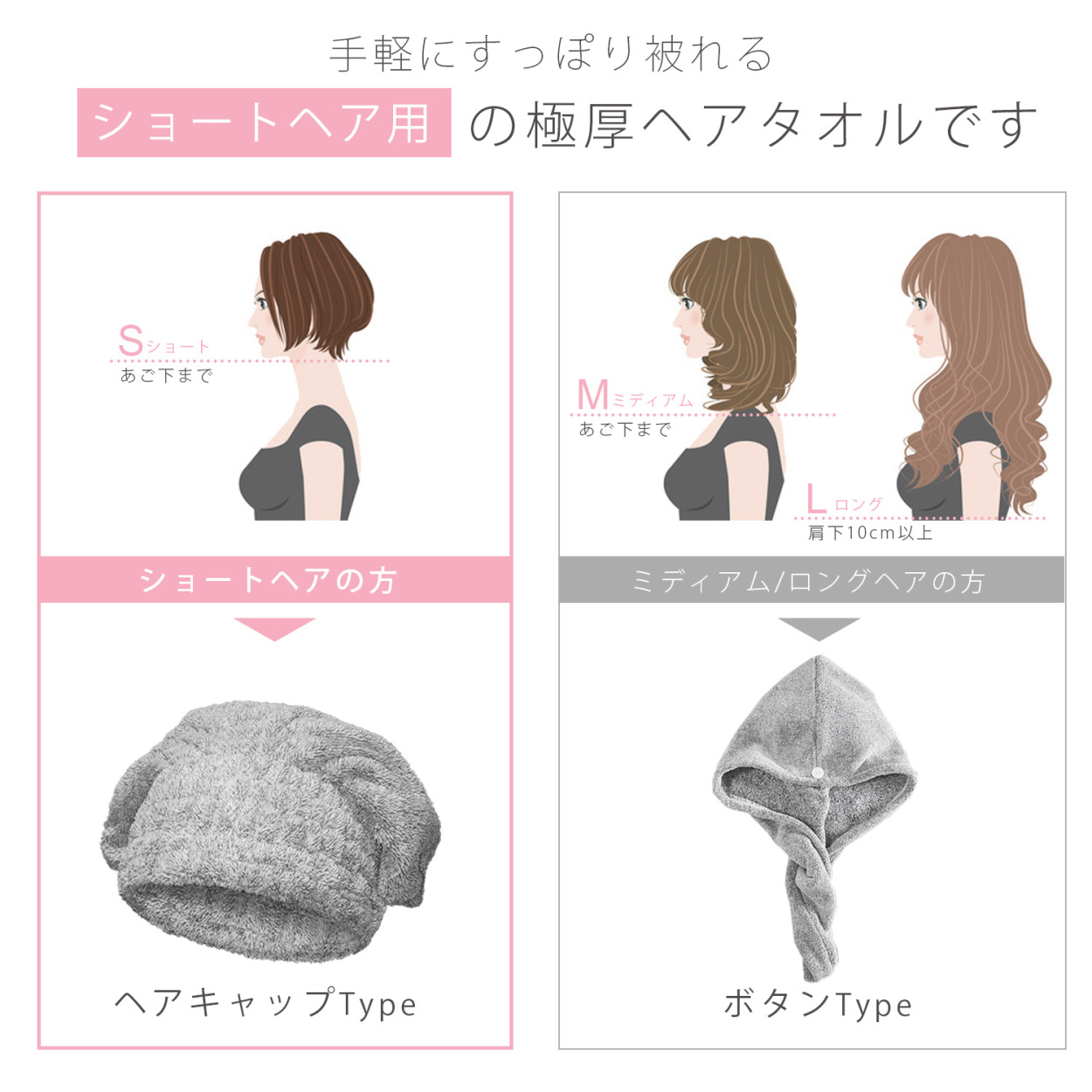 超吸水極厚ヘアキャップ 満点の ヘアタオル 仕上げのドライヤー時間を短縮する速乾吸水ヘアキャップ水分吸収ヘアドライ ヘアキャップ 1 M便 3