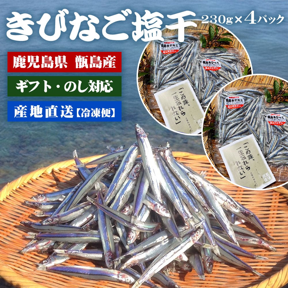 甑島のきびなご塩干し 230g 4袋 (6〜12人前) 季節限定 干物 冷凍 キビナゴ 鹿児島県 お ...