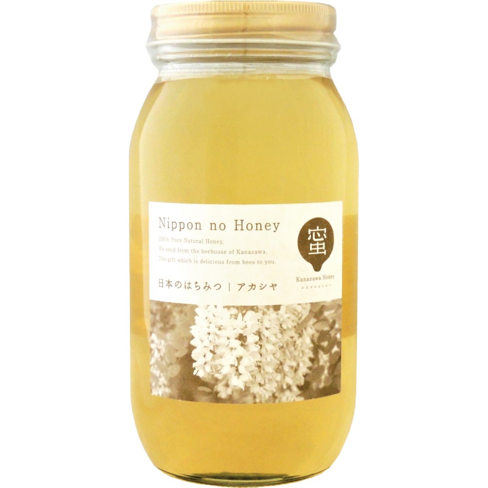 日本のはちみつアカシア 1000g 国産アカシア蜂蜜 金澤やまぎし養蜂場