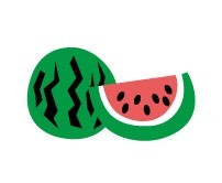 すいかで元気っ茶イラスト２