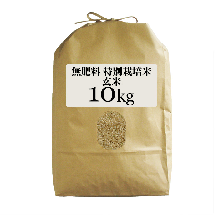 無農薬 玄米 10Kg 栽培中 無肥料 特別栽培米 筑後久保農園 令和6年度産 福岡県産 夢つくし