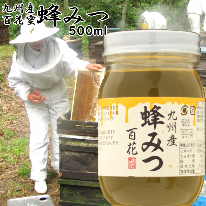九州産 蜂蜜 500g 国産 百花密 ハチミツ 北部九州だけで採取された