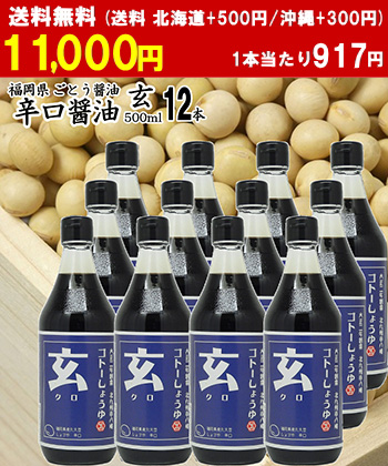 醤油 九州 辛口 しょうゆ | 玄 500ml 6本 食品添加物 無添加 お中元