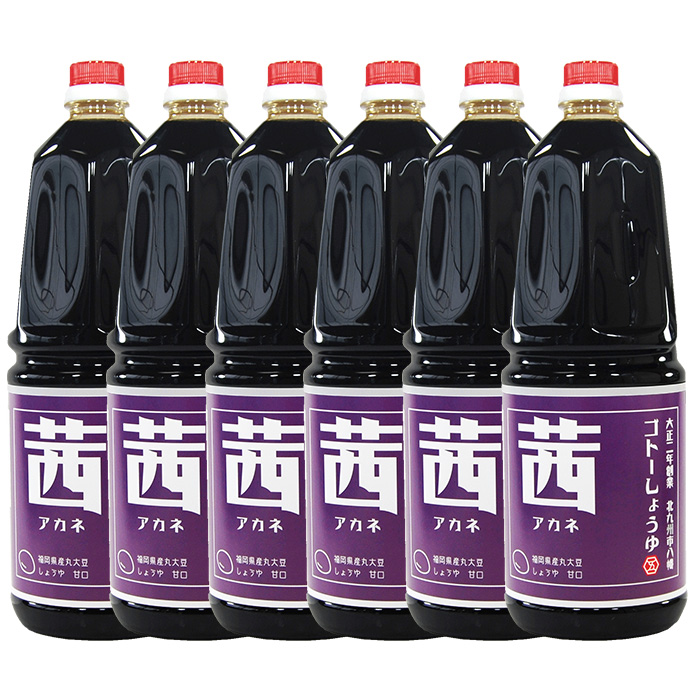 醤油 九州 甘口 しょうゆ 業務用 茜 1800ml 6本 食品添加物 無添加