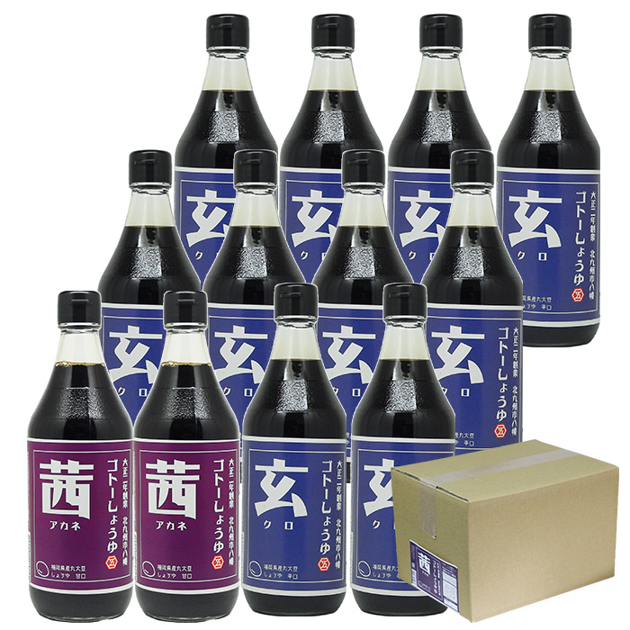 醤油 九州 甘口 しょうゆ 茜 500ml 12本 お得なケース販売 : 福岡江久 