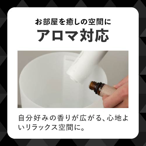 超音波加湿器 卓上 超音波式 次亜塩素酸水 アロマ 対応 バイバイ菌