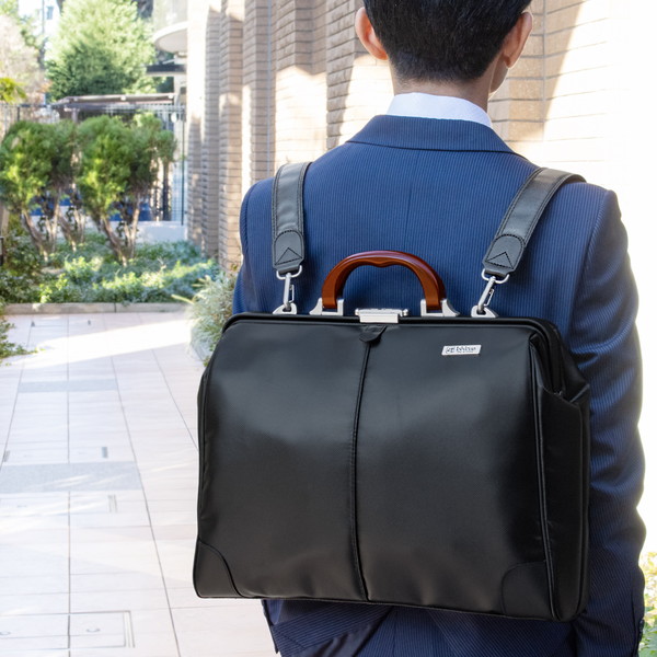 ダレスバッグ メンズ 豊岡鞄 リュック 大容量 a4 2way 軽量 自立 日本製 木手 ノートpc フラップ ファスナー ポリカーボネート ブランド 礎 Ishizue IS-9019の画像