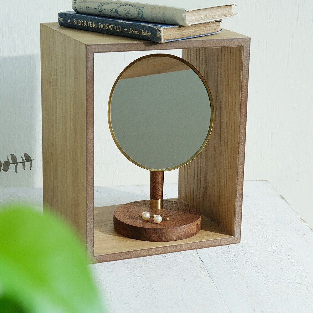 Horn Please オーバルスタンドミラー｜真鍮 ウッド WOOD BRASS ブラス