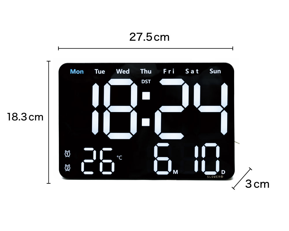 SLOWER（スロウワー） LED CLOCK Viento｜時計 壁掛け時計 置き時計