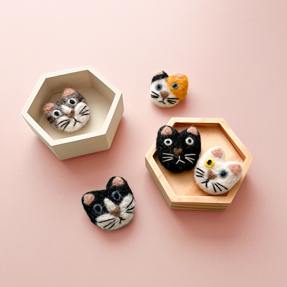 FELT（フェルト） フェルトブローチ Cat Face｜ FELT BROOCH