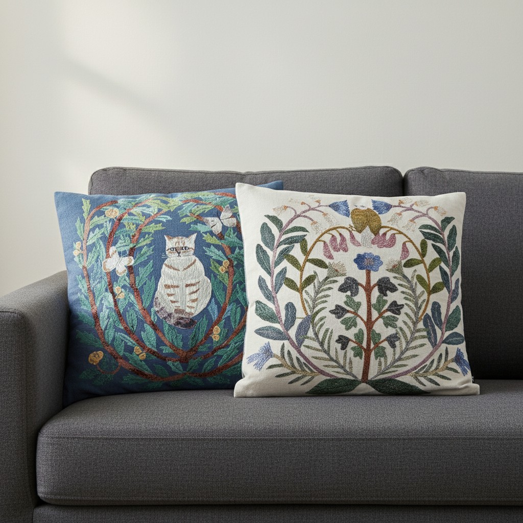 松尾ミユキ クッションカバー D｜Cushion cover 45×45cm インテリア