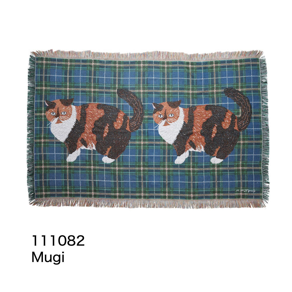 松尾ミユキ タペストリーラグ｜Tapestry rug ブランケット 猫 ネコ 
