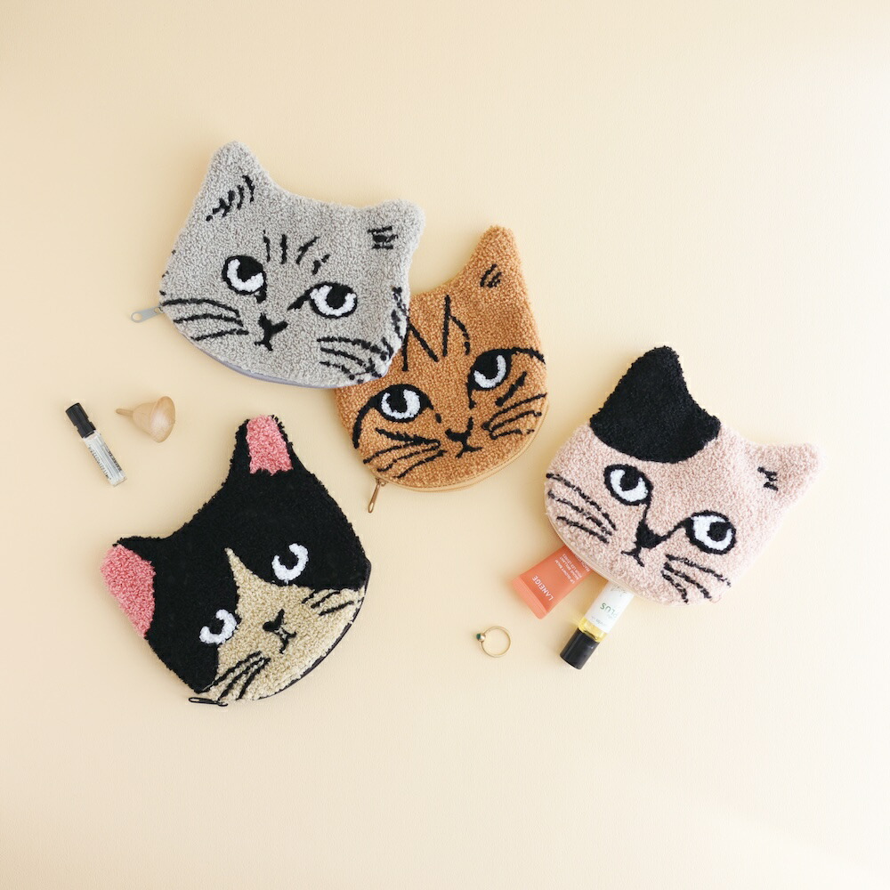 松尾ミユキ モコ ポーチ｜cat moco pouch 小物入れ ケース メイク