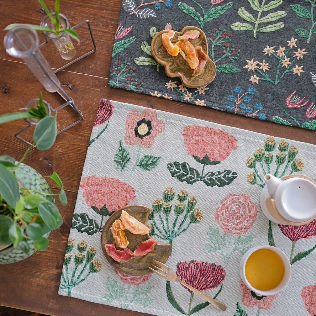 松尾ミユキ ランチョンマット Flower｜Place mat おしゃれ 布 花