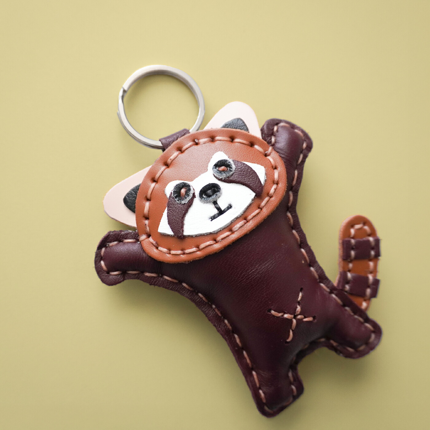 KEY レザーキーホルダー Lesser Panda レッサーパンダ｜LEATHER KEY