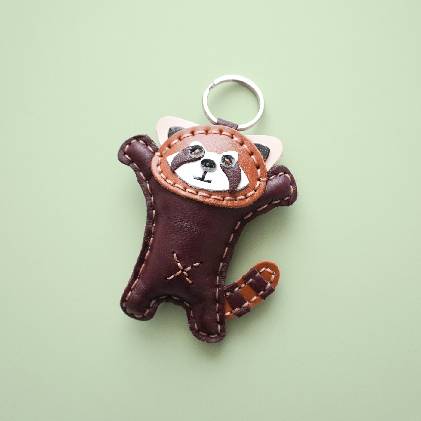 KEY レザーキーホルダー Lesser Panda レッサーパンダ｜LEATHER KEY