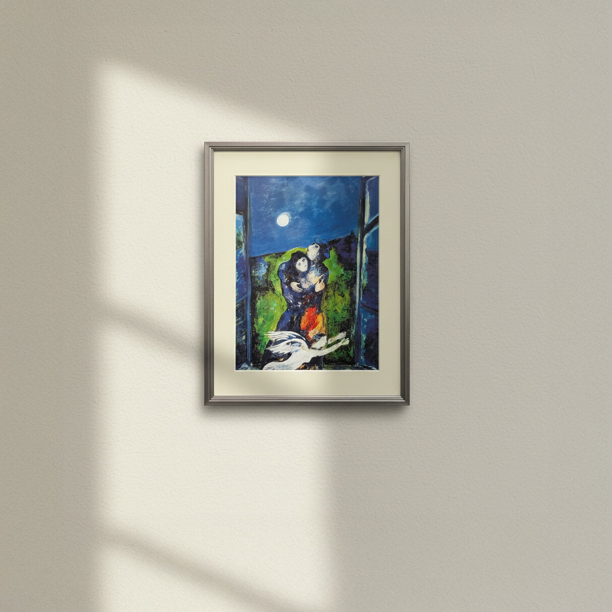 Raffinart】マルク・シャガール「月夜の恋人たち」［419mm × 534mm