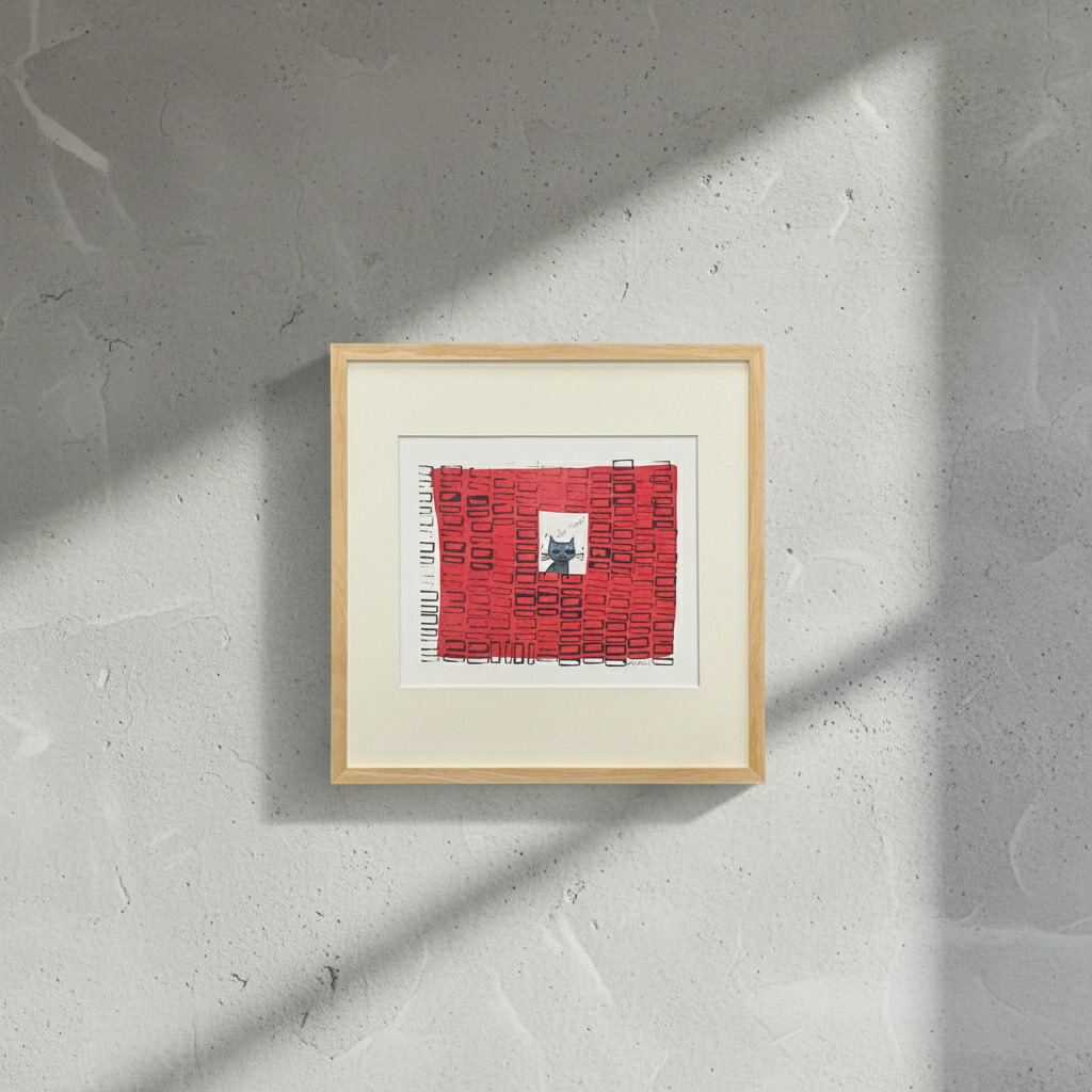 Raffinart】アンディ・ウォーホル「SO MEOW,C.1958」［425mm × 425mm