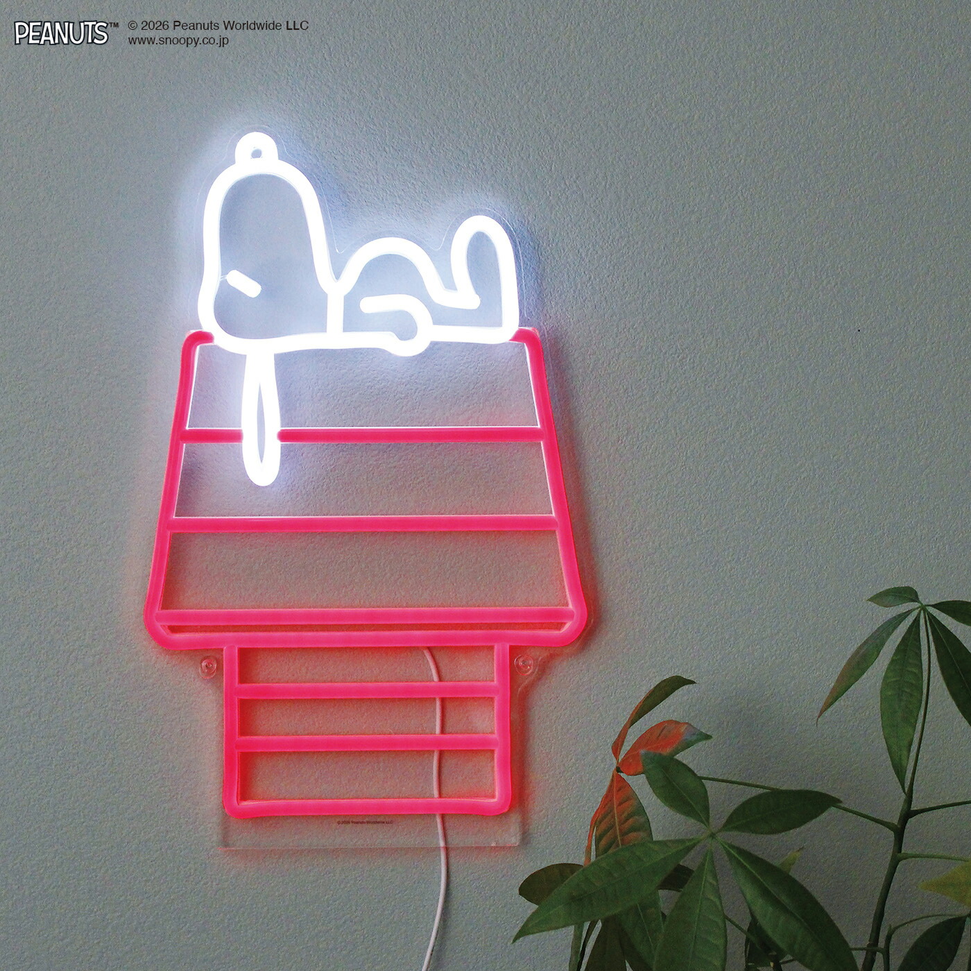 PEANUTS PEANUTS NEON LIGHT（Snoopy Mini）｜スヌーピー ウッド