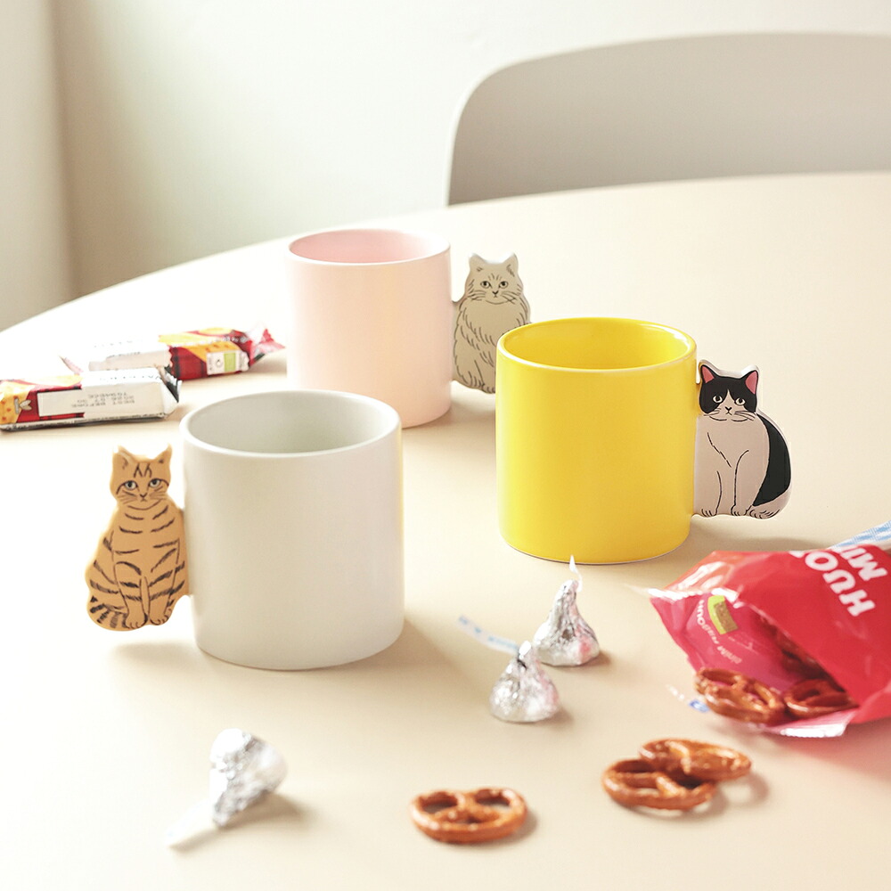 新品✨ かわいい 食器セット　まとめ売り　マグカップ　コップ　グラス　ハーシーズ 松尾ミユキ マグカップ Cat handle mug コップ 湯呑み 飲み物 お皿