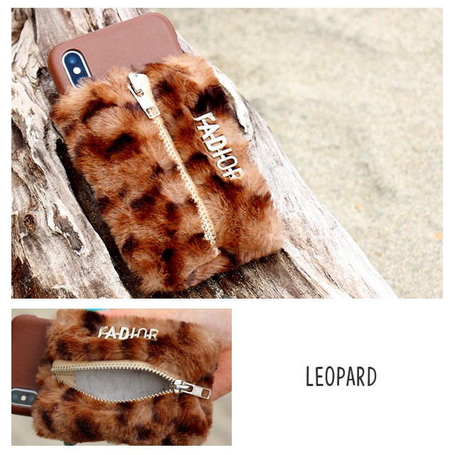 THE CASE FACTORY / iPhone6 ファー レオパード ケース フェイクファーiPhoneケース iPhone6 iPhone7 iPhone8 iPhoneX