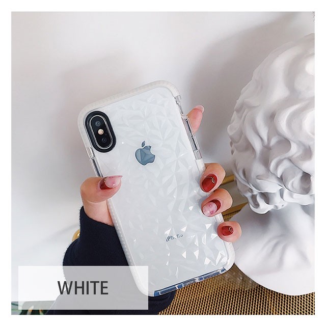 サイドカラー ダイヤモンドカット iPhoneケース iPhone XS XR X
