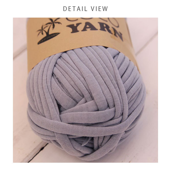 ココヤーン tシャツヤーン 糸 ズパゲッティ 灰 グレー 編み物
