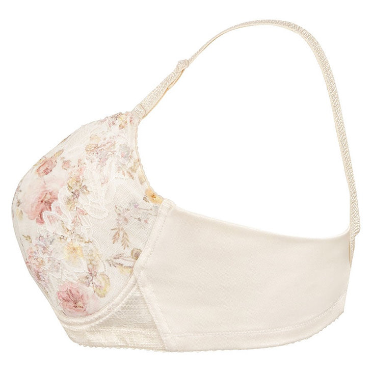 WACOAL（ワコール） ブラ 3/4カップ リボンブラ 脇高 クイーンサイズ