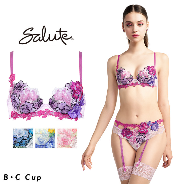 サルート Salute ブラジャー プッシュアップブラ 3/4 BCカップブラ 下着 ランジェリー ワコール Wacoal 花柄 フラワー柄 セクシー  06シリーズ BTJ406 : 01btj406bc : エルドシック Yahoo!店 - 通販 - Yahoo!ショッピング