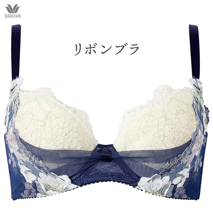 WACOAL（ワコール） ブラ 3/4カップ リボンブラ 脇高 サイドすっきり