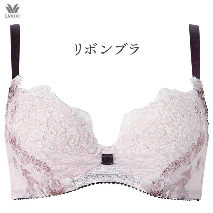 WACOAL（ワコール） ブラ 3/4カップ リボンブラ 脇高 サイドすっきり