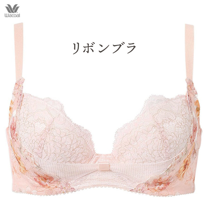 WACOAL（ワコール） ブラ 3/4カップ リボンブラ 脇高 サイドすっきり