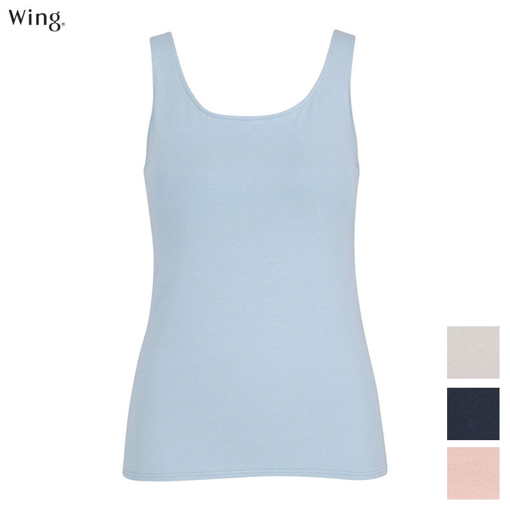 ワコール Wacoal Wing ウイング 綿混 シンクロブラトップ カップ付きインナー et1132 タンクトップ
