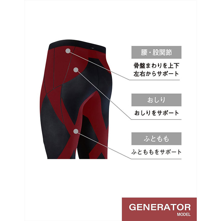 ワコール CWX CW-X スポーツタイツ 着圧 ハーフタイプ レディース 女性向け ジェネレーターモデル 2.0 hzy695 下半身サポート