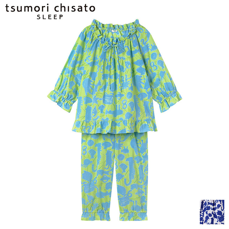 新品タグ付き◇ツモリチサト　パジャマ　前開き　Ｌ　イエロー　ドット tsumori chisato SLEEP ツモリチサト ワコール wacoal パジャマ ルーム
