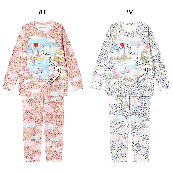 ツモリチサトスリープ コミックプリント ルームウェア 上下セット L 総柄 tsumori chisato SLEEP｜ツモリチサト スリープ パジャマ 長袖