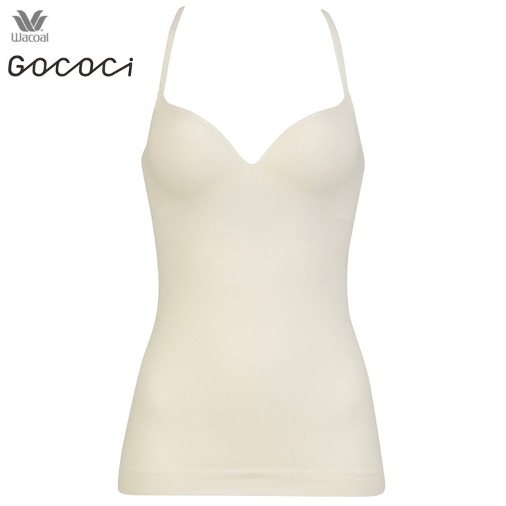 ワコール Wacoal GOCOCi ゴコチ ノンワイヤー ブラトップ リブ カップ付きインナー ブラキャミ ブラレット UGG122 MLサイズ