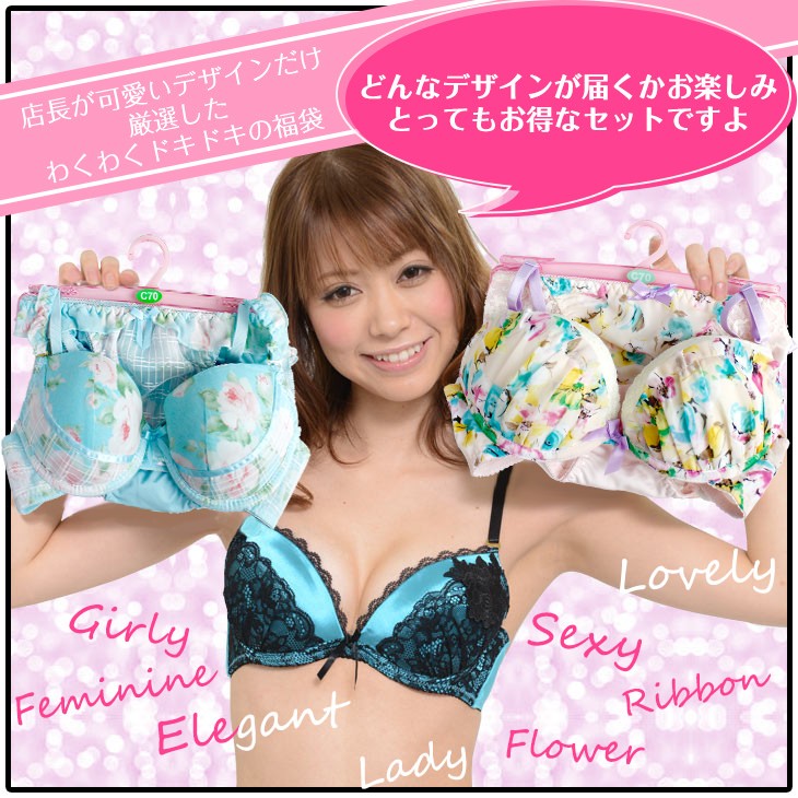 ブラジャー ブラショーツ 福袋 下着 レディース 5点セット 5組SET