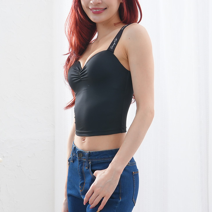 ブラトップ ハーフトップ ブラジャー ノンワイヤー トップス 涼しい 涼感 レディース M-LLサイズ