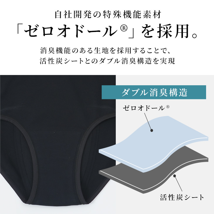 おならパンツ 消臭パンツ 消臭下着 消臭ショーツ エチケットパンツ ハイウエスト レディース 女性用 過敏性腸症候群 ガス型