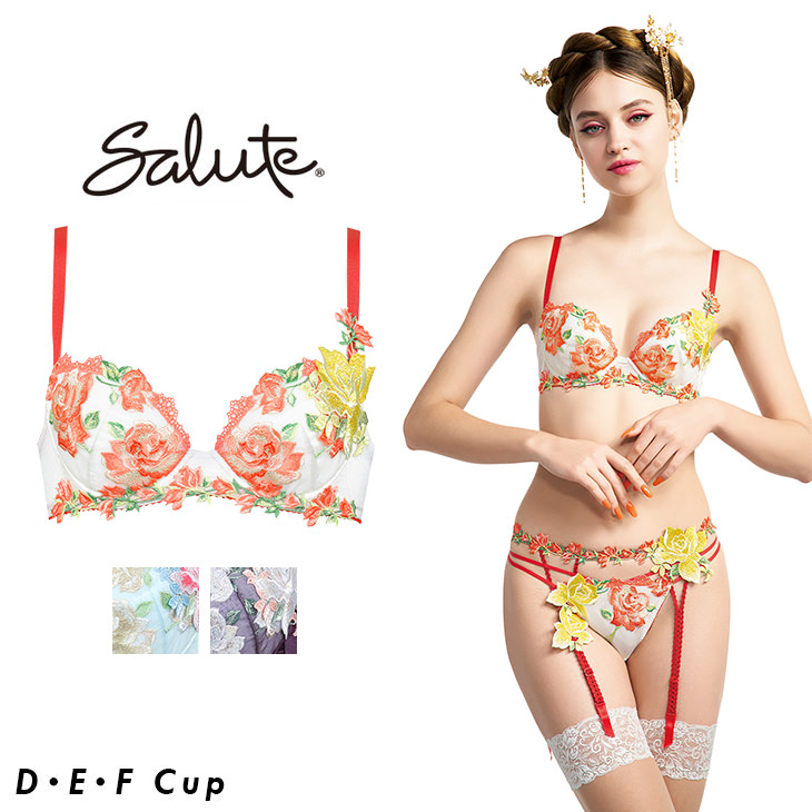 サルート Salute ブラジャー プッシュアップブラ 3/4 DEFカップ