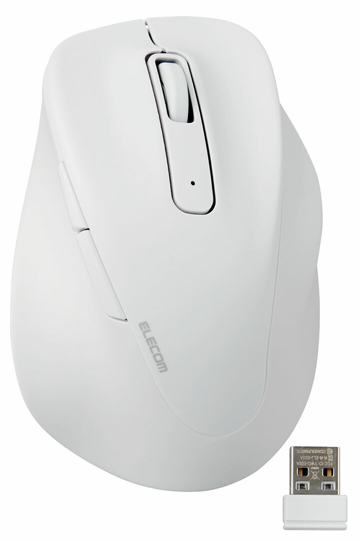 ELECOM ワイヤレスマウス ホワイト ELECOM（エレコム） ワイヤレス マウス 静音 EX-G 無線2.4GHz Mサイズ