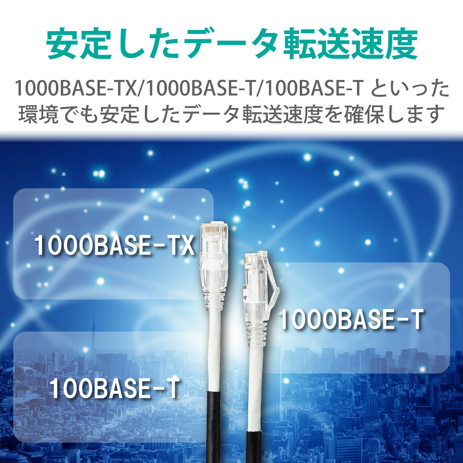 エレコム LANケーブル Cat6A 対応 屋外対応 80m カテゴリー6A ラン