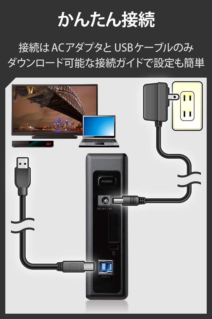 エレコム 外付けHDD SeeQVault Desktop Drive USB3.2 (Gen1) 3.5インチ 外付け ハードディスク HDD  外付けHDD ブラック 6TB┃ELD-QEN060UBK/E